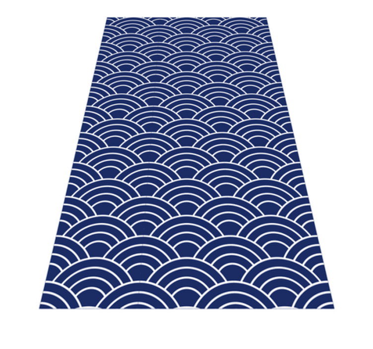 Tappeto vinile geometrico motivo a linee ondulate - TenStickers