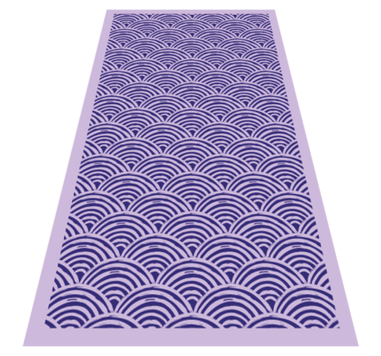 Tappeto vinile geometrico motivo a linee ondulate - TenStickers