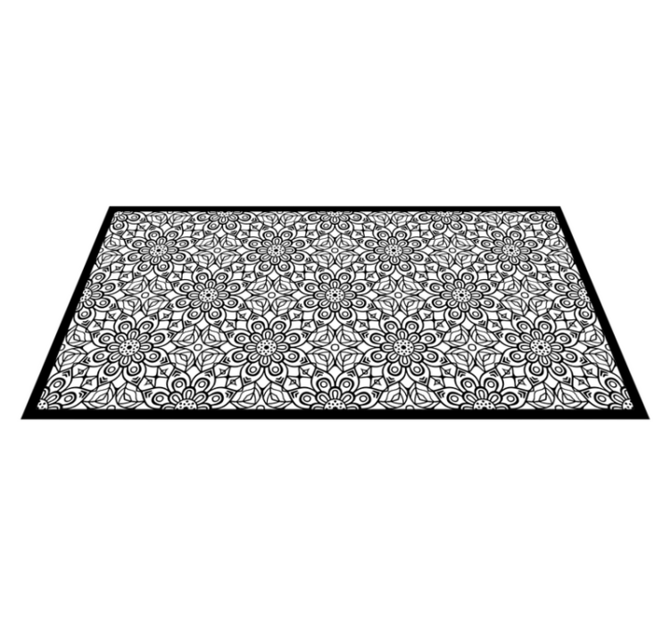 Tappeto vinile geometrico mandala intricati - TenStickers