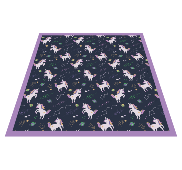 Tappeto vinile per bambini tempo di gioco fantasy unicorno - TenStickers