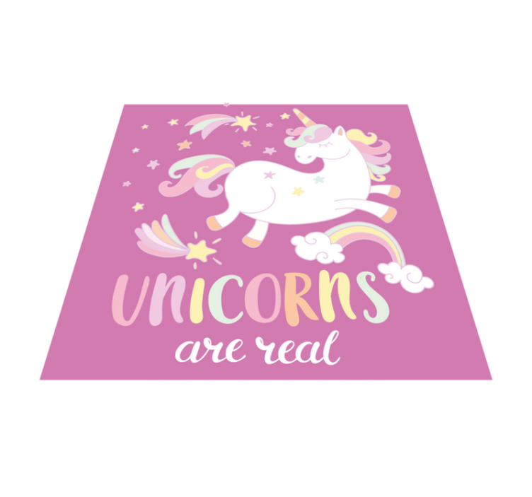 Tappeto vinile per bambini la vera magia degli unicorni - TenStickers