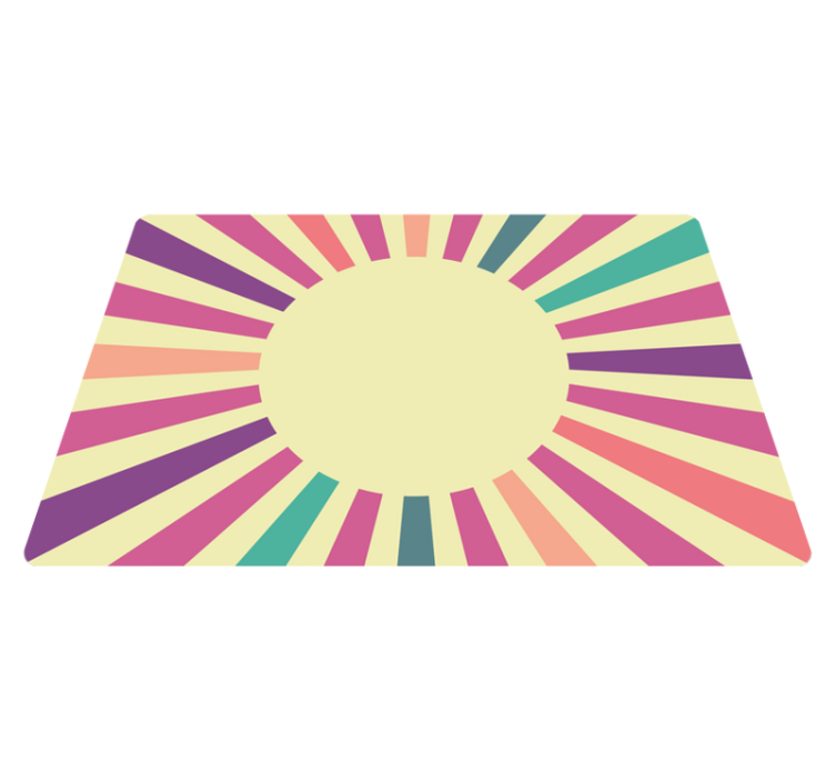 Tappeto vinile geometrico disegno di linee radianti - TenStickers