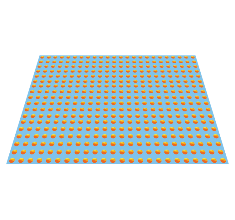 Tappeto vinile effetto legno modello di arance sole - TenStickers