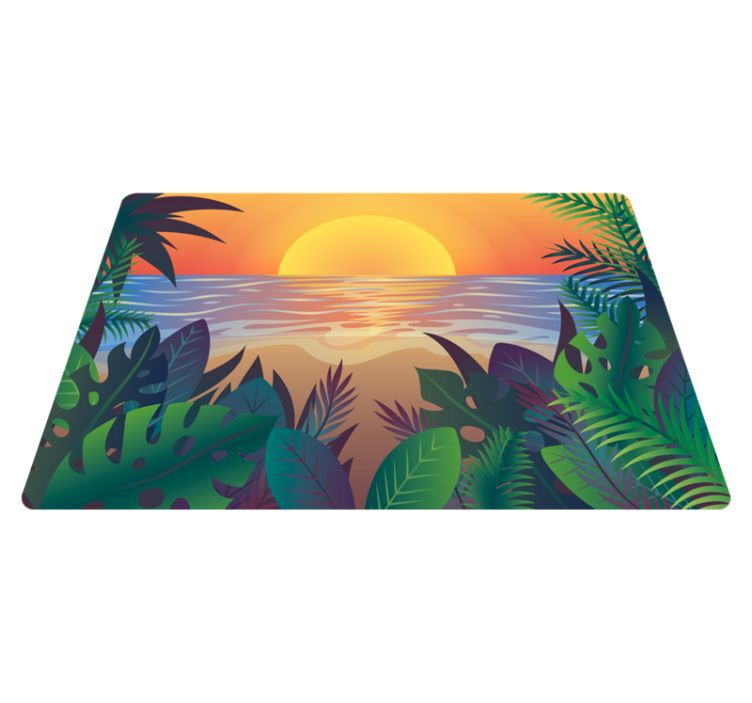 Tappeto vinile natura tramonto tropicale - TenStickers