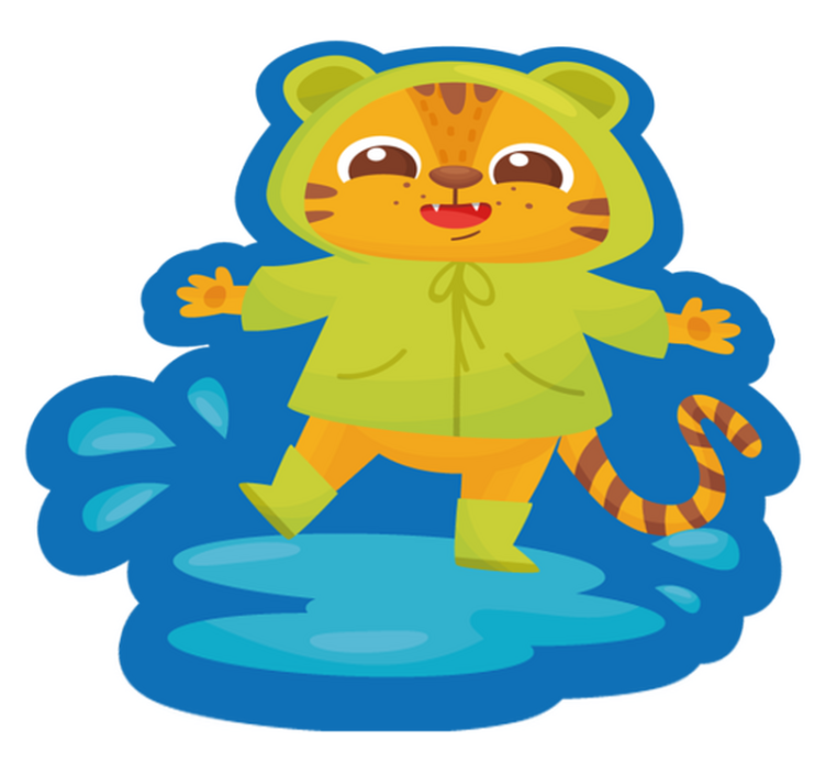 Tappeto vinile per bambini personaggio tigre cartone - TenStickers