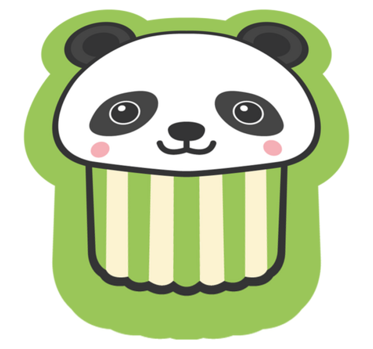 Tappeto vinile bebé disegno del cucciolo di panda - TenStickers