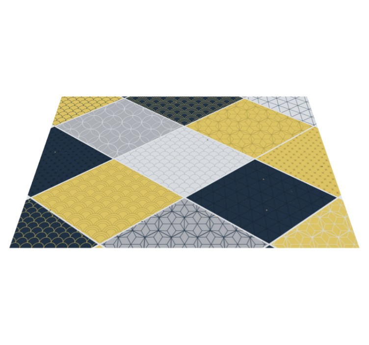 Tappeto vinile geometrico miscela di mosaico geometrico - TenStickers