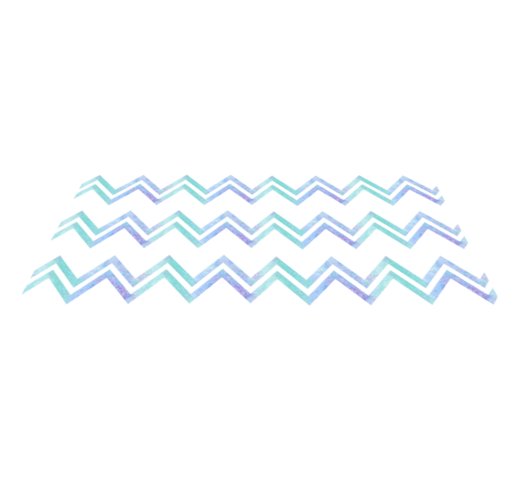 Tappeto vinile geometrico armonia modellata a zigzag - TenStickers