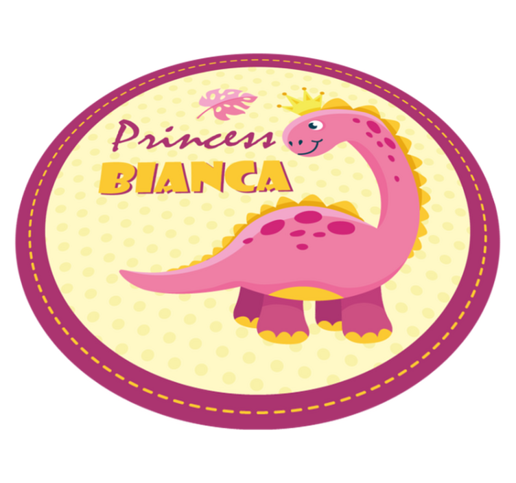 Tappeto vinile bebé principessa dinosauro - TenStickers