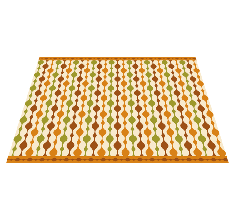 Tappeto vinile strisce disegno di linee ondulate - TenStickers