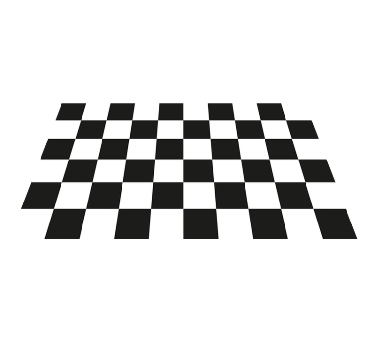 Tappeto vinile geometrico motivo a scacchiera - TenStickers