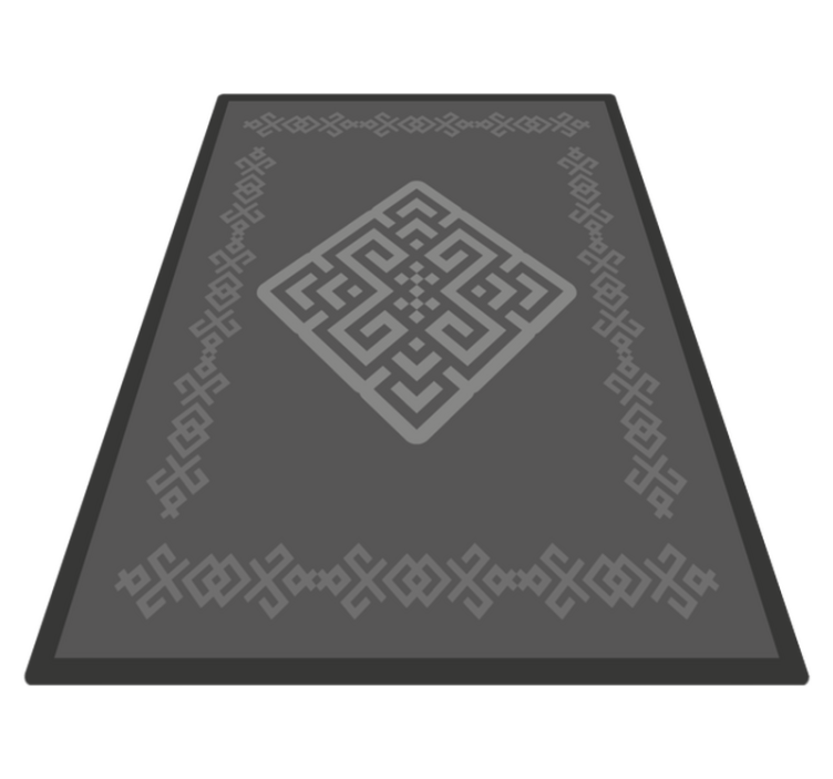 Tappeto vinile grigio motivo geometrico intricato - TenStickers
