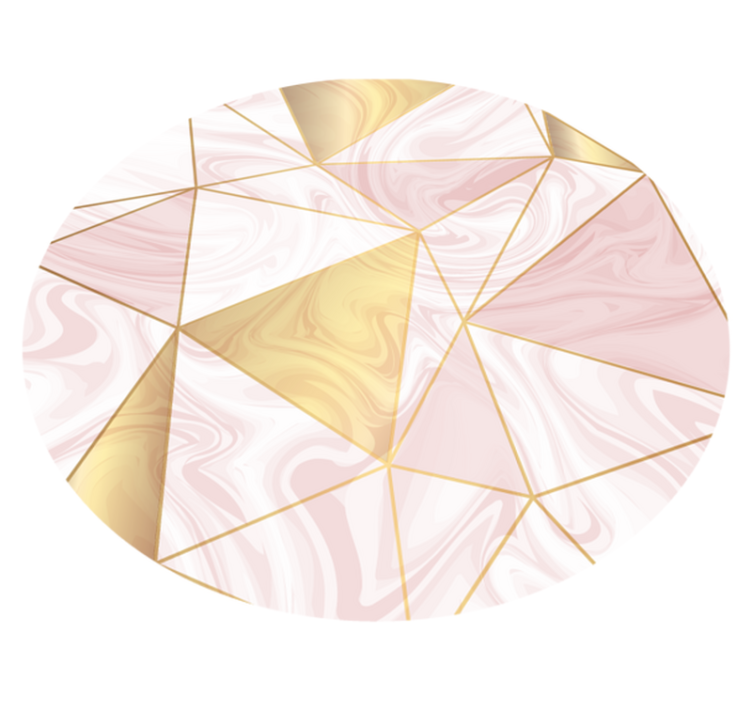 Tappeto vinile geometrico composizione geometrica in marmo - TenStickers