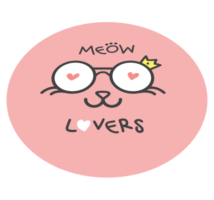 Tappeto vinile per bambini grafica dell'amante dei gatti - TenStickers