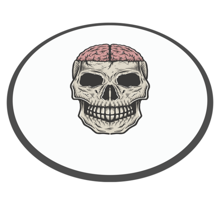 Tappeto vinile Halloween schizzo del cranio esposto - TenStickers