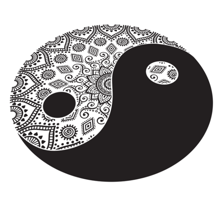 Tappeto vinile Mandala simmetria yin yang - TenStickers