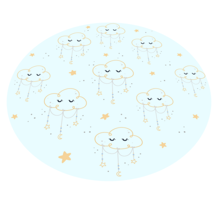 Tappeto vinile bebé paesaggio nuvoloso da sogno - TenStickers