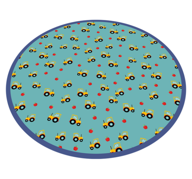 Tappeto vinile per bambini motivo giocoso del trattore - TenStickers
