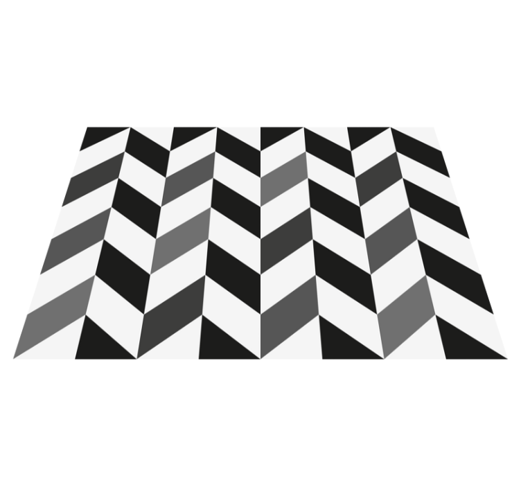 Tappeto vinile geometrico contrasto chevron - TenStickers