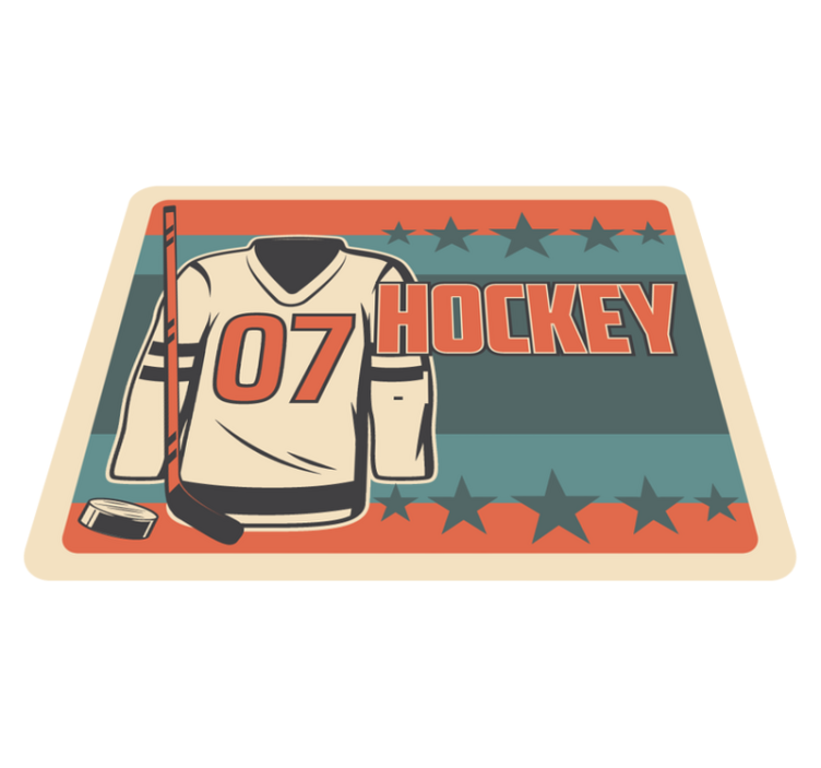 Tappeto vinile giochi a tema hockey - TenStickers