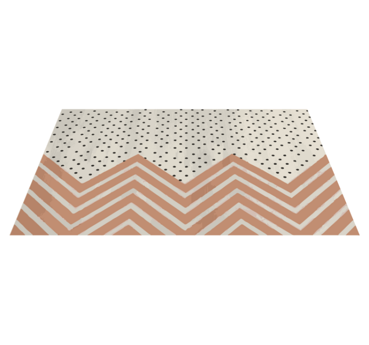 Tappeto vinile geometrico motivo a punti a zigzag - TenStickers