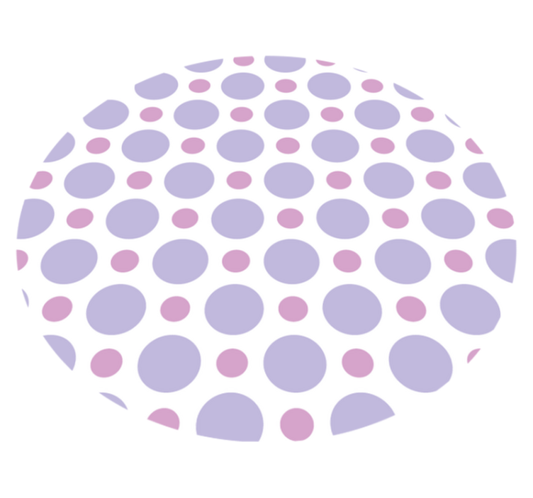 Tappeto vinile strisce motivo a punti circolari - TenStickers