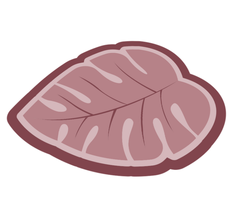 Tappeto vinile fiori forma di foglia botanica - TenStickers