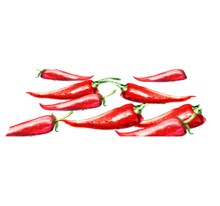 Tappeto pvc cucina disegno di peperoncini - TenStickers