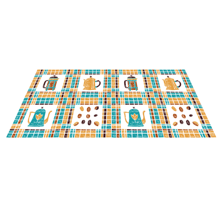Tappeto pvc cucina mosaico di caffettiera - TenStickers