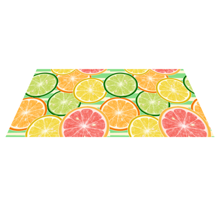 Tappeto pvc cucina motivo a agrumi - TenStickers