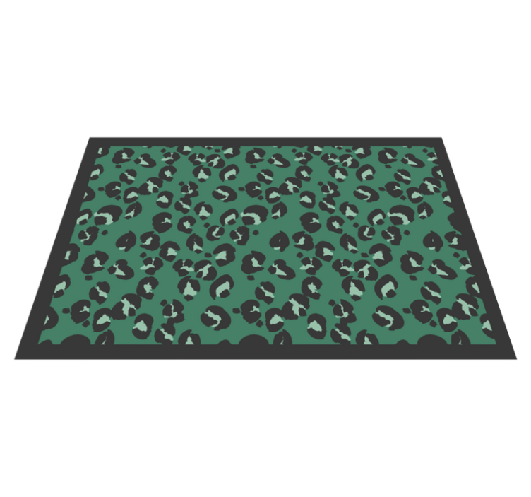 Tappeto vinile stampa animale motivo leopardato verde - TenStickers