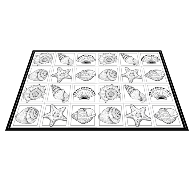 Tappeto vinile natura opera d'arte di conchiglie - TenStickers