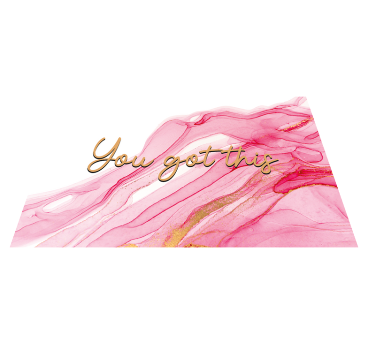 Tappeto vinile frase ce l'hai fatta - TenStickers