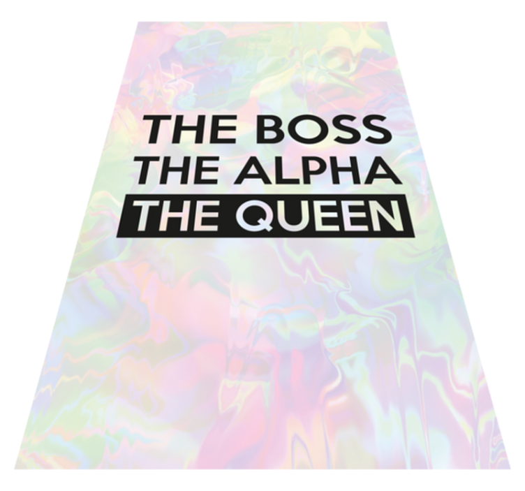 Tappeto vinile con nome frase motivazionale personalizzata - TenStickers