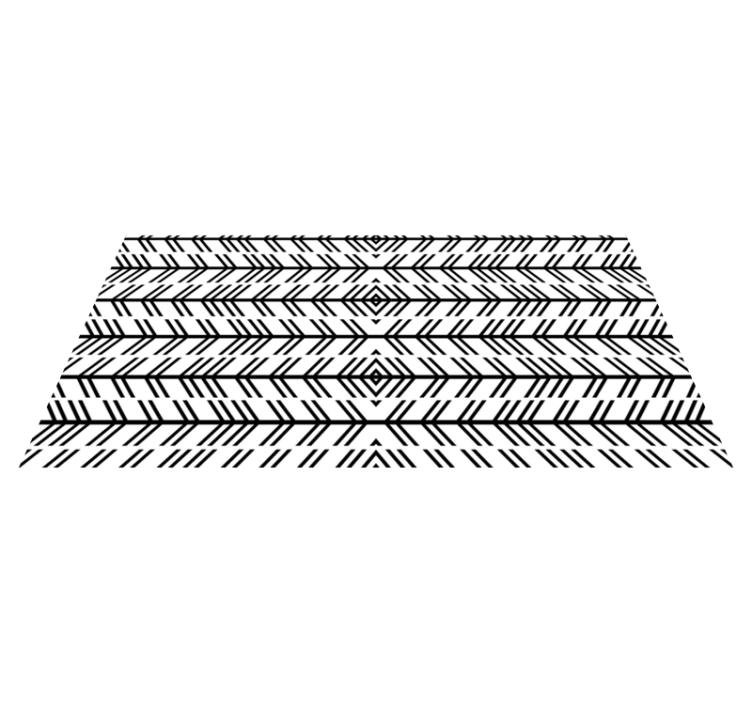 Tappeto vinile strisce linee nere a chevron - TenStickers