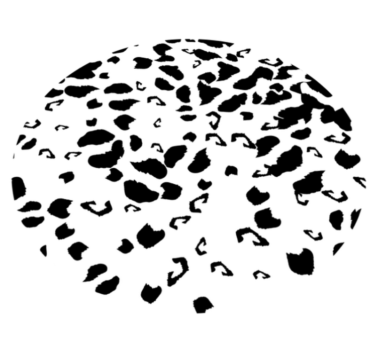 Tappeto vinile stampa animale macchie giraffa bianche e nere - TenStickers