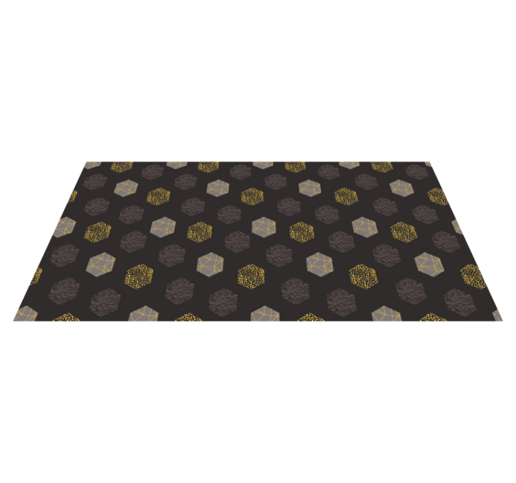 Tappeto vinile geometrico motivo esagonale strutturato - TenStickers