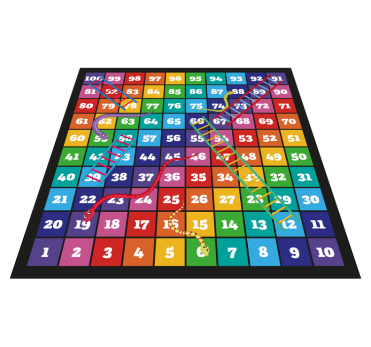 Tappeto vinile giochi serpenti e scale - TenStickers