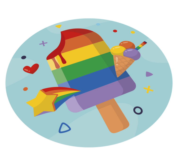 Tappeto vinile per bambini gelato colorato - TenStickers
