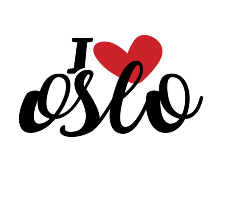 Tappeto vinile frase amore sincero per oslo - TenStickers