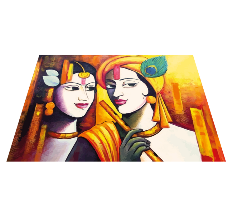 Tappeto in vinile soggiorno essenza culturale - TenStickers