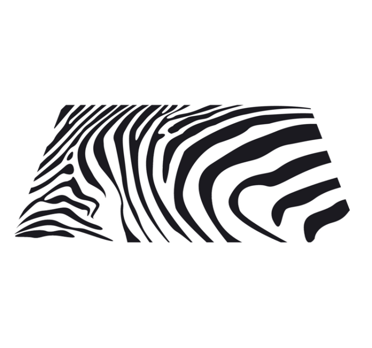 Tappeto vinile stampa animale linee di zebra - TenStickers