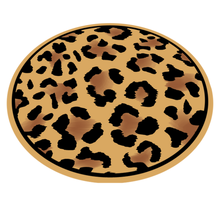 Tappeto vinile stampa animale motivo leopardo selvaggio - TenStickers
