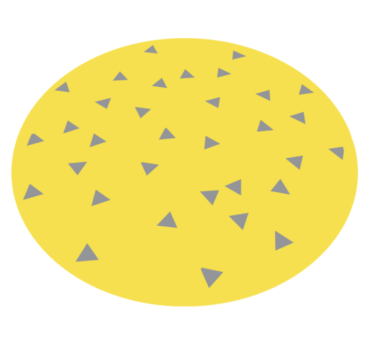 Tappeto vinile geometrico disegno del triangolo giallo - TenStickers