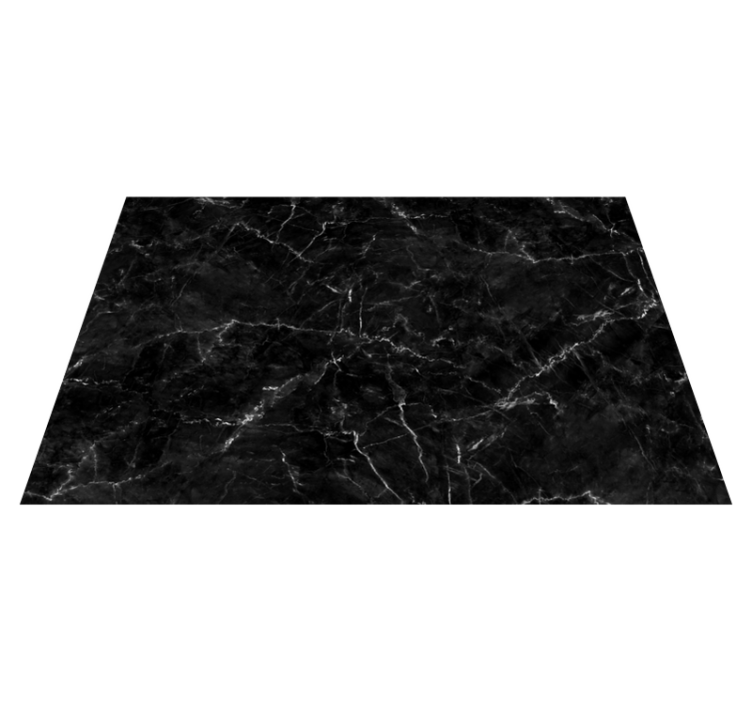 Tappeto vinile effetto marmo elegante texture nera - TenStickers