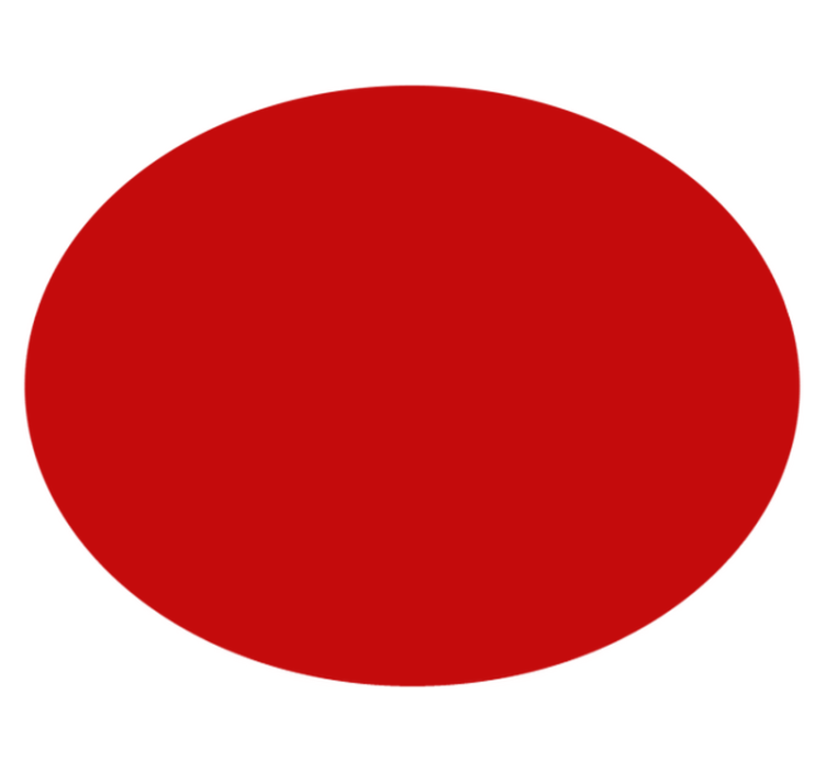 Tappeto vinile rotondo cerchio rosso pieno - TenStickers