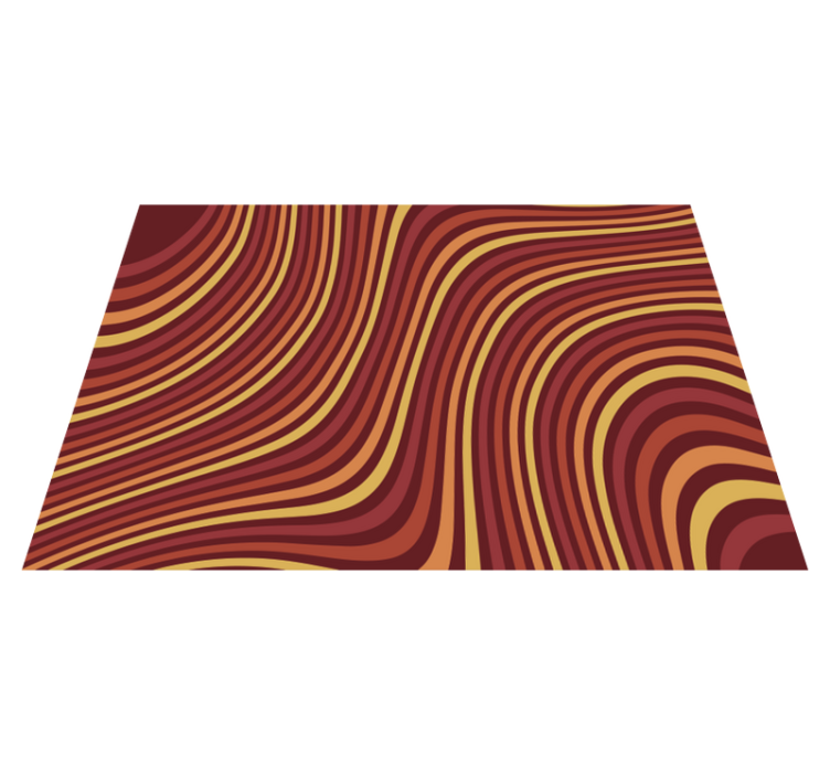 Tappeto vinile vintage flusso di colore retrò ondulato - TenStickers