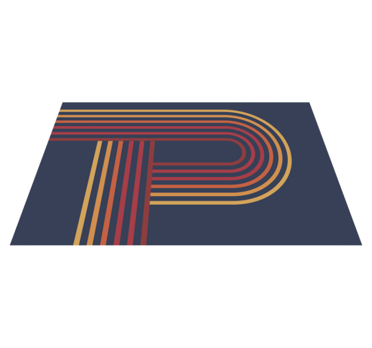 Tappeto vinile geometrico sovrapposizione di linee colorate - TenStickers