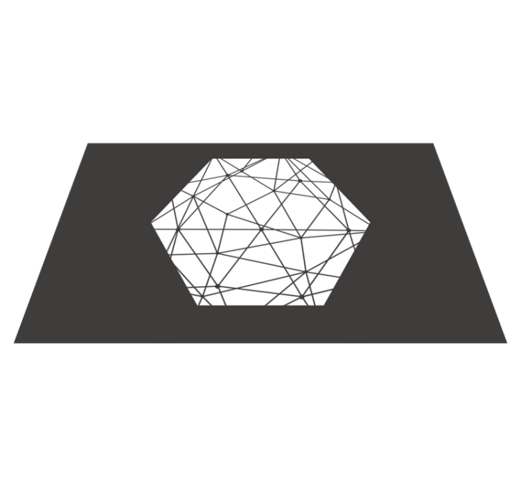 Tappeto vinile geometrico motivo esagonale astratto - TenStickers