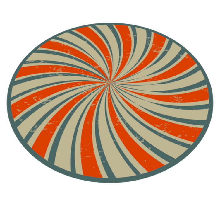 Tappeto vinile vintage disegno a spirale - TenStickers